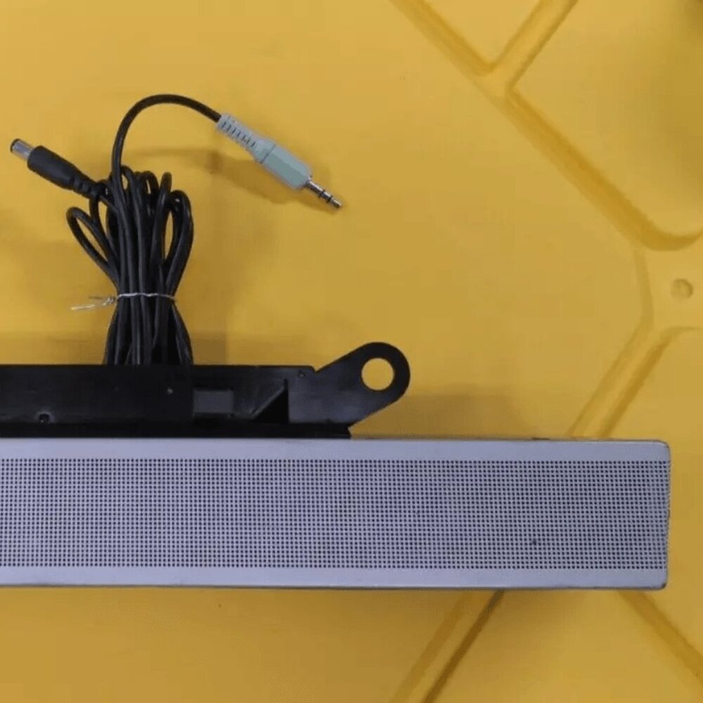 Dell AS501 10W Multimedia Sound Bar Speakers. Audio Jack 3.5mm. OEM. Silver